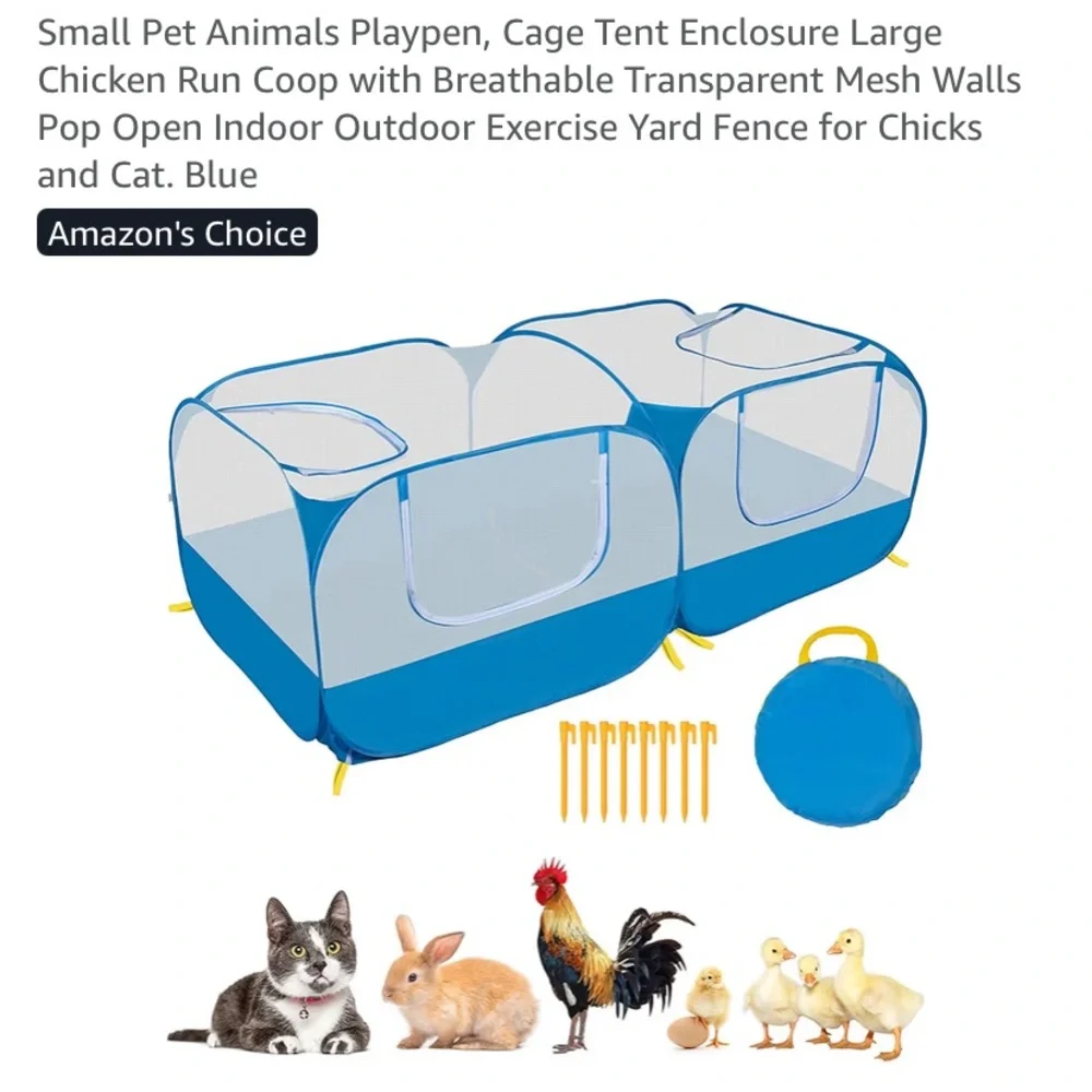 Blue Foldable small animal Tent